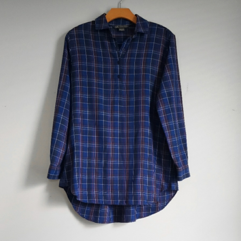 AX Armani Exchange Women's Plaid Oversized Tunic XS